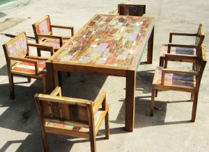 1.DINING TABLE DAVE ENGLAND